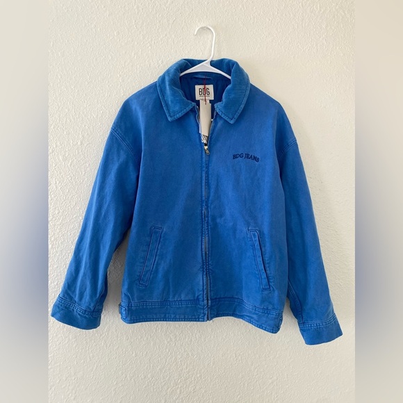 NWT BDG Light Blue Bright Dex Canvas Oversized Workwear Jacket - Picture 3 of 8